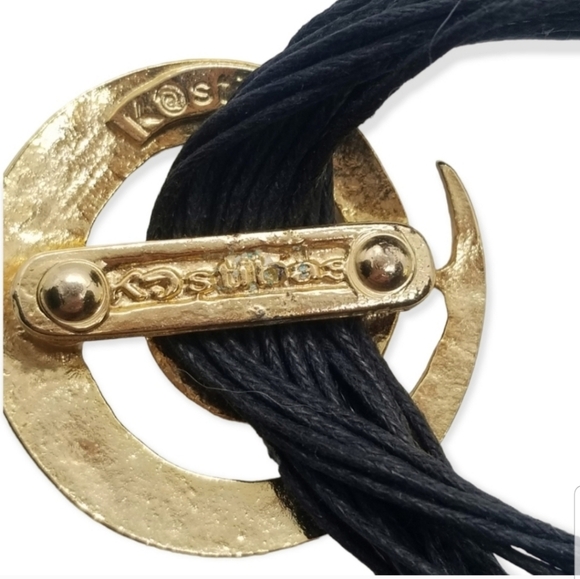 KOSTIBAS HELLAS GOLDTONED GREEK SPIRAL BRACELET - Picture 5 of 6